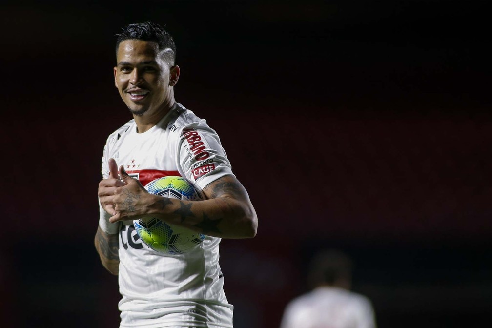Luciano, do São Paulo, fez dois gols contra o Flamengo — Foto:  Miguel Schincariol / saopaulofc.net