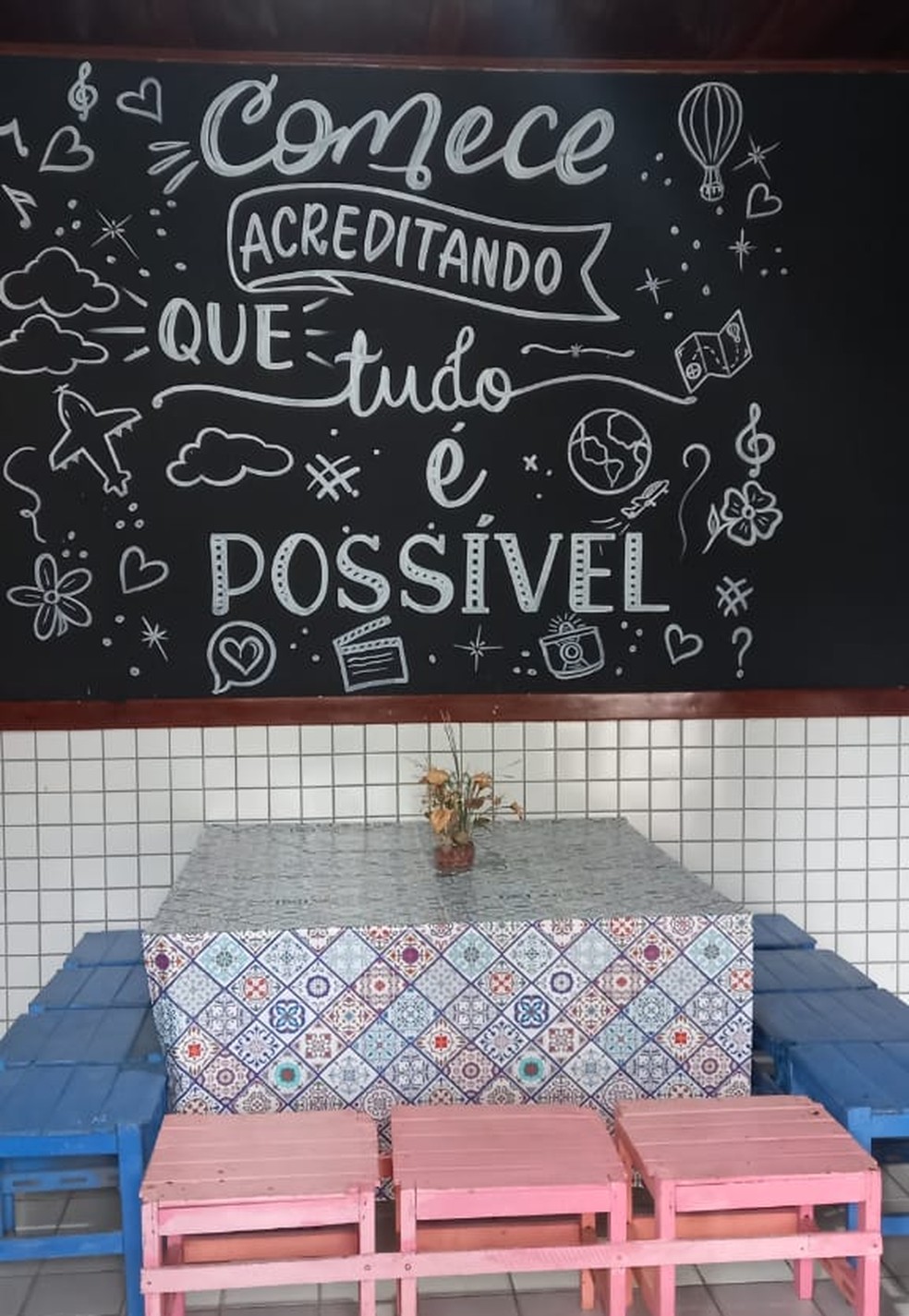 Palavras motivacionais são espalhadas nas paredes de escola para acolher  alunos na volta às aulas presenciais em São Luís | Maranhão | G1