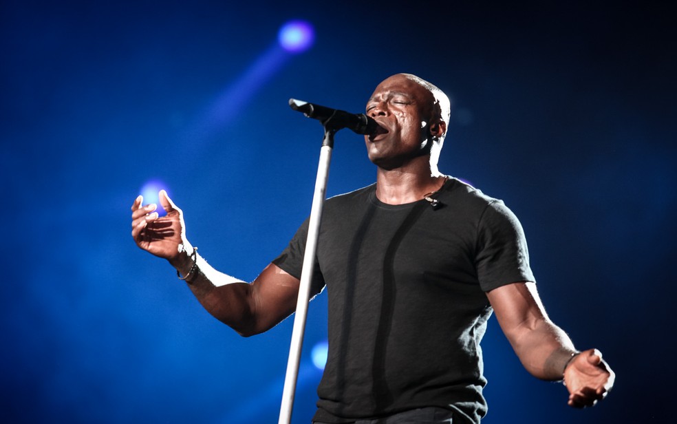 Seal se apresenta no Palco Mundo, no terceiro dia do Rock in Rio 2015 (Foto: Fabio Tito/G1)