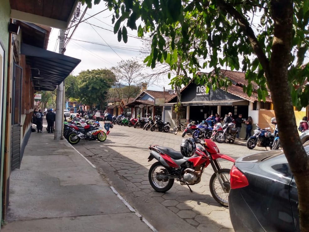 Encontro de motociclistas em S&atilde;o Francisco Xavier &mdash; Foto: Arquivo pessoal/Fabiano Lima