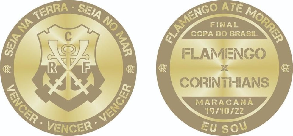 Moeda comemorativa lan&ccedil;ada pelo Flamengo &mdash; Foto: Divulga&ccedil;&atilde;o