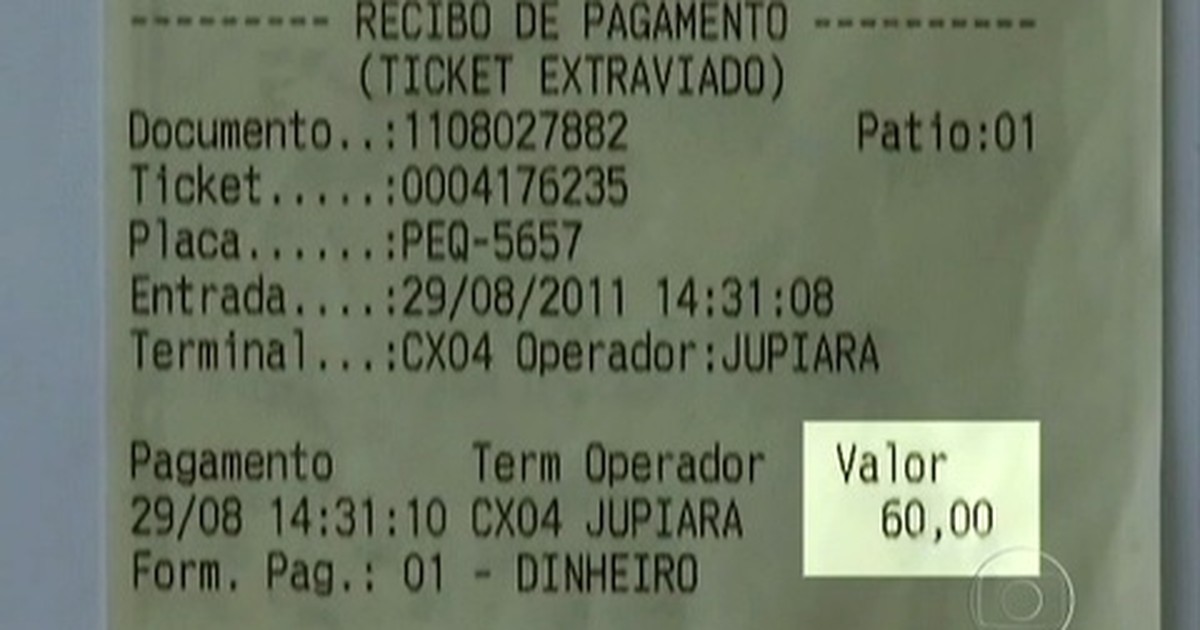 Jornal Hoje - Cobrança de multa por extravio de tíquetes e comandas é ...