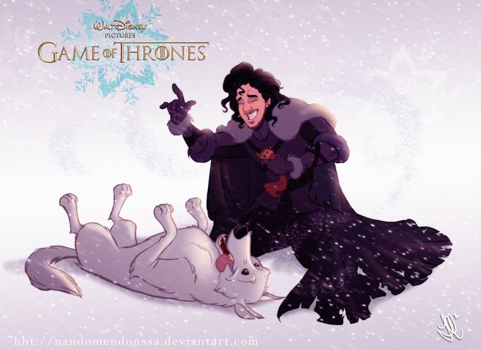Jon Snow, de 'Game of Thrones', em versão Disney (Foto: Reprodução Facebook)