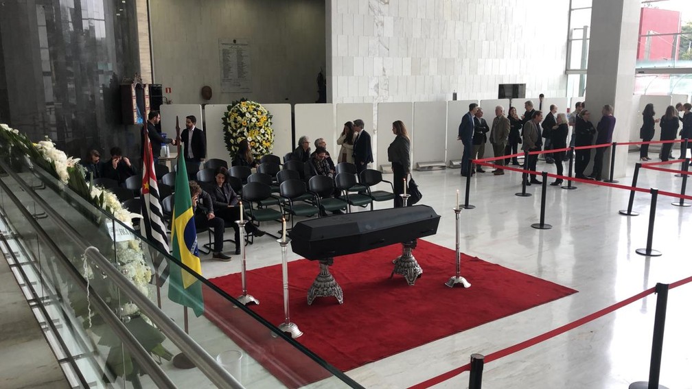 Corpo do ex-governador Alberto Goldman é velado em SP — Foto: Tiago Scheuer/TV Globo