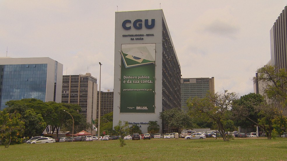 Fachada da sede da CGU, em Brasília — Foto: Reprodução/TV Globo