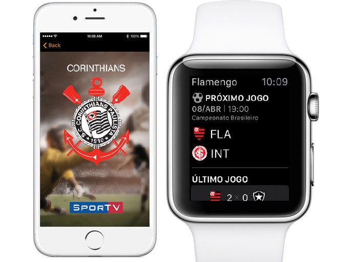 App para Apple Watch funciona como complemento do iPhone (Foto: Divulgação/SporTV)