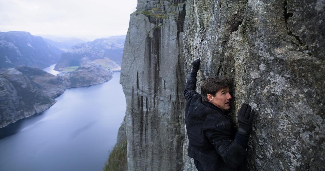 Tom Cruise durante gravação de Missão Impossível  (Foto: reprodução/instagram)