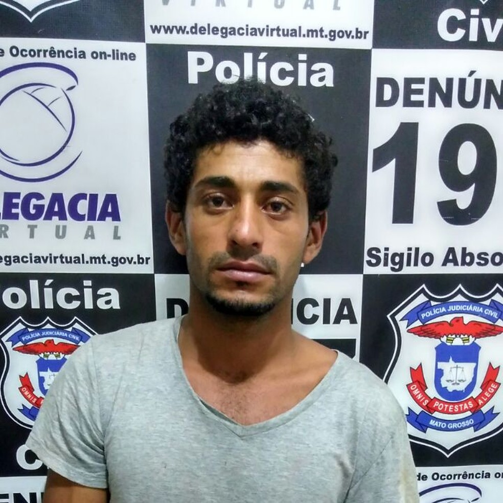 Carleandro da Conceição foi preso e confessou ter matado a adolescente (Foto: Polícia Civil de MT)