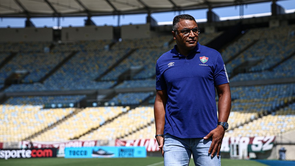 Roger Machado, técnico do Fluminense — Foto: Lucas Merçon FFC