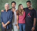 Antonio Fagundes, Romulo Estrela, Grazi Massafera e David Junior em 'Bom sucesso' | TV Globo