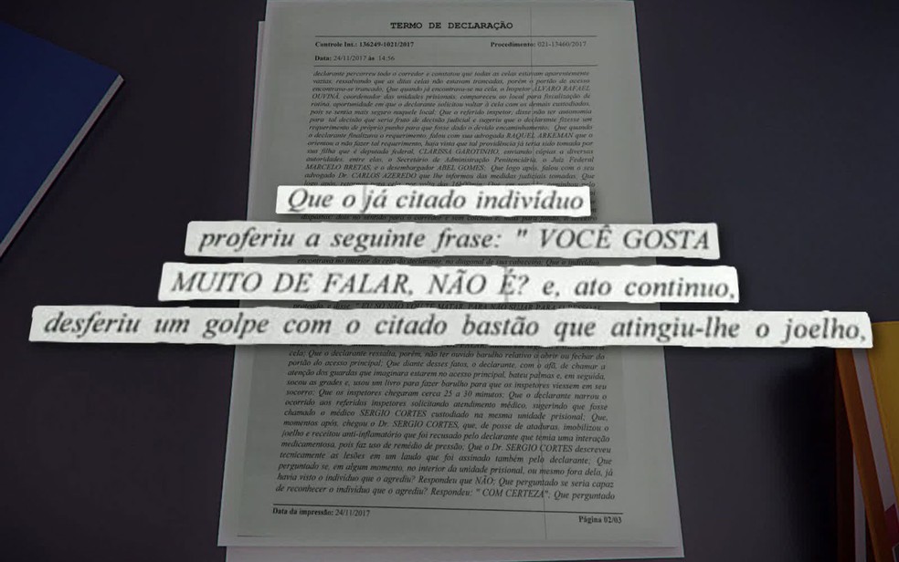 Segundo o ex-governador, um homem entrou na cela dele fazendo ameaças (Foto: Reprodução / GloboNews)