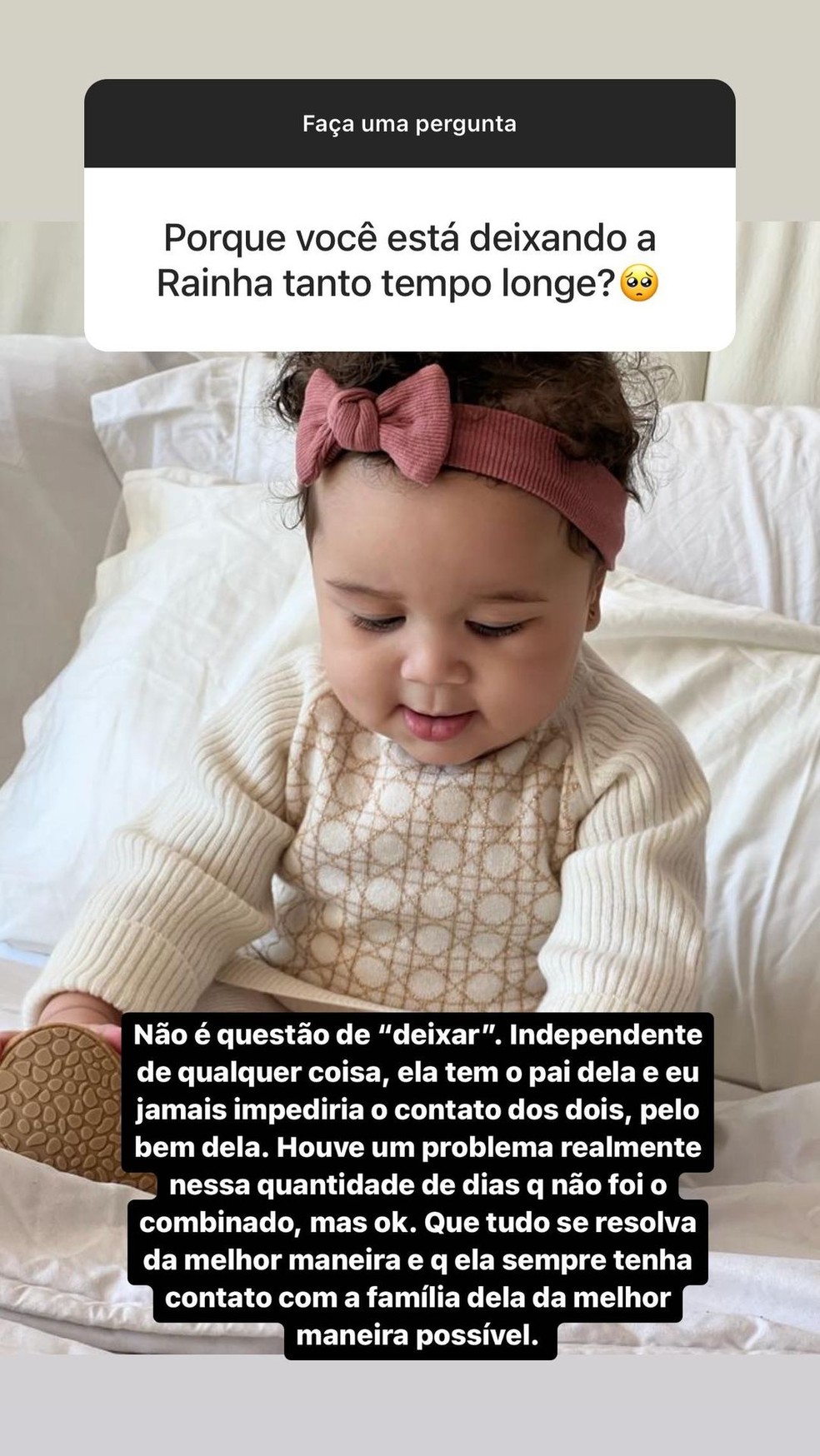 Karoline Lima comenta sobre filha