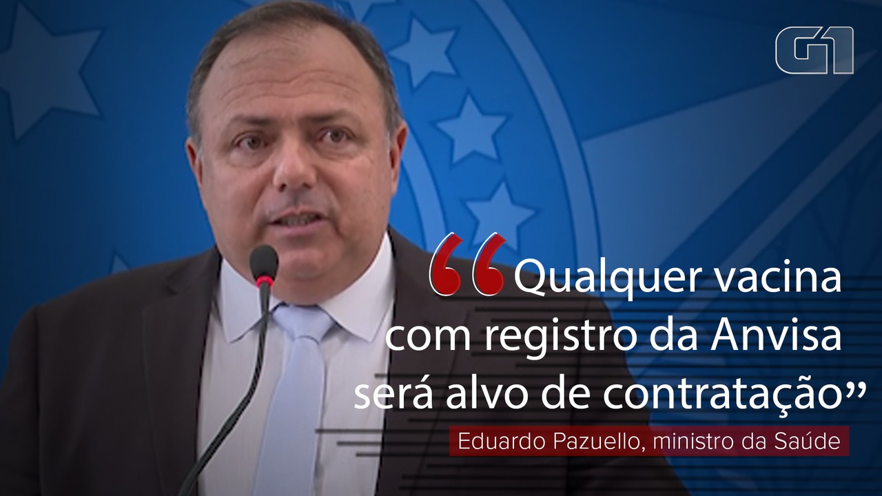 VÍDEO: Qualquer vacina com registro da Anvisa 'será alvo de contratação', diz Pazuello