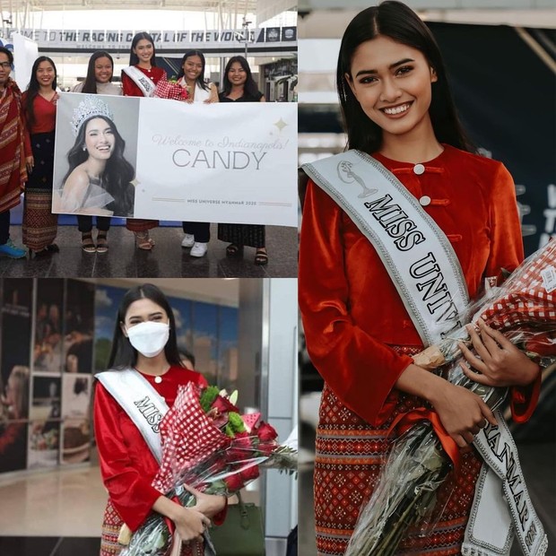 Candy Thuzar, a Miss Myanmar 2020, é recebida com festa em Indianápolis após conseguir asilo nos EUA (Foto: Reprodução/Instagram)