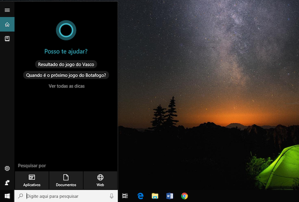 Busca do Windows 10 será desmembrada da Cortana — Foto: Reprodução/Helito Bijora