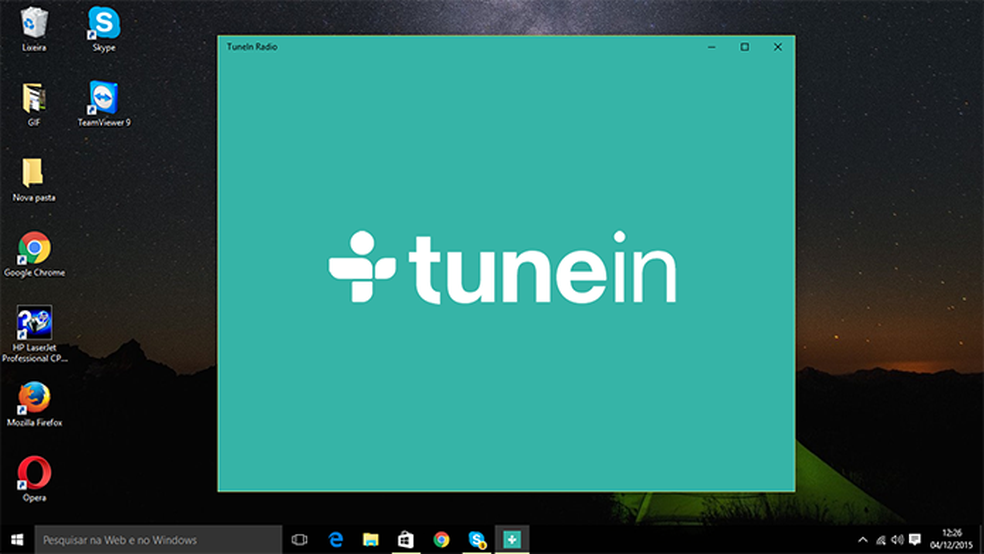 mensaje Debería reserva TuneIn para PC: ouça rádio online no app universal do Windows 10 | Dicas e  Tutoriais | TechTudo