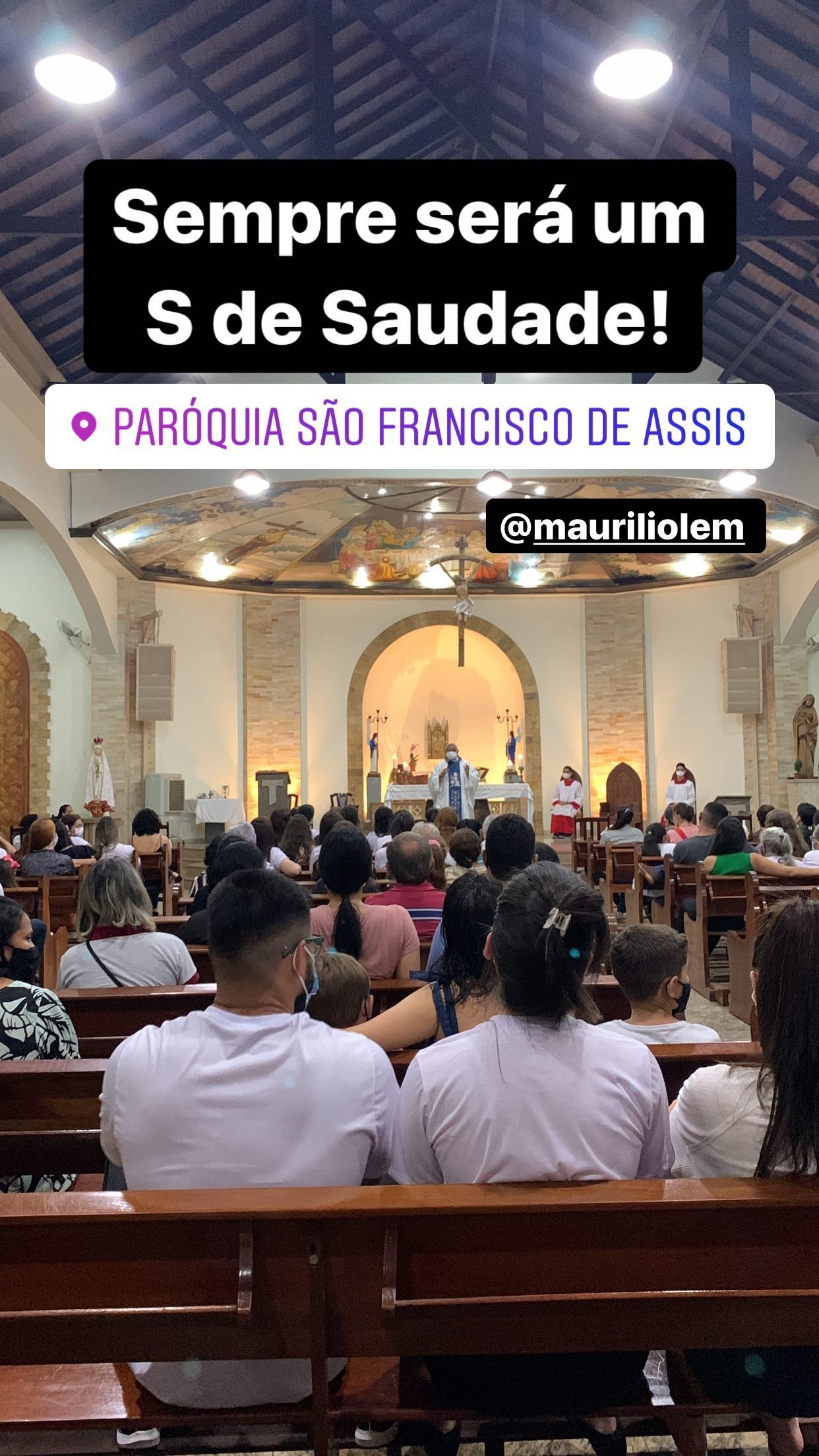 Missa de sétimo dia em homenagem a Maurilio (Foto: Reprodução/Instagram)