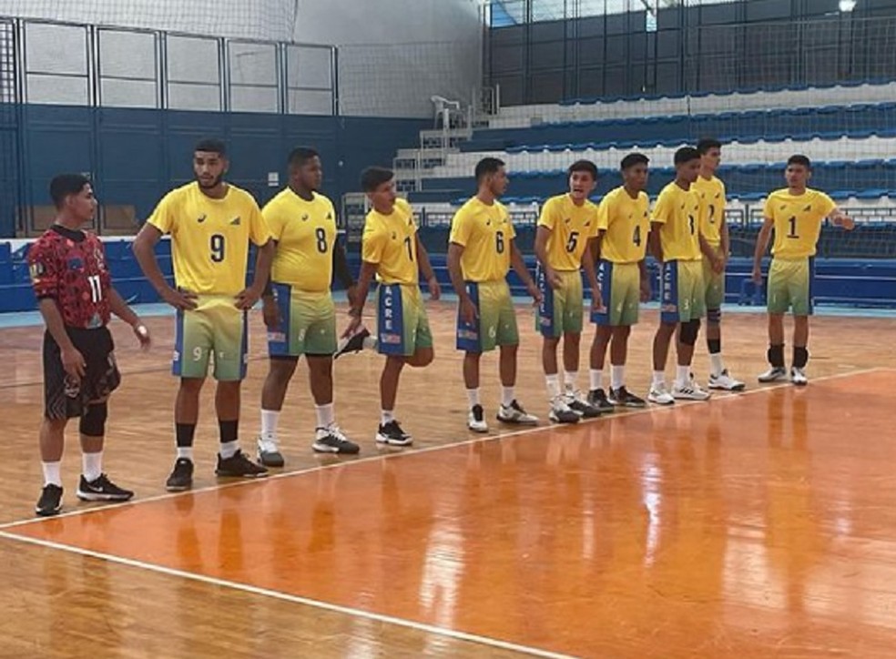 Seleção acreana de vôlei sub-20 2022 — Foto: Divulgação/Feav