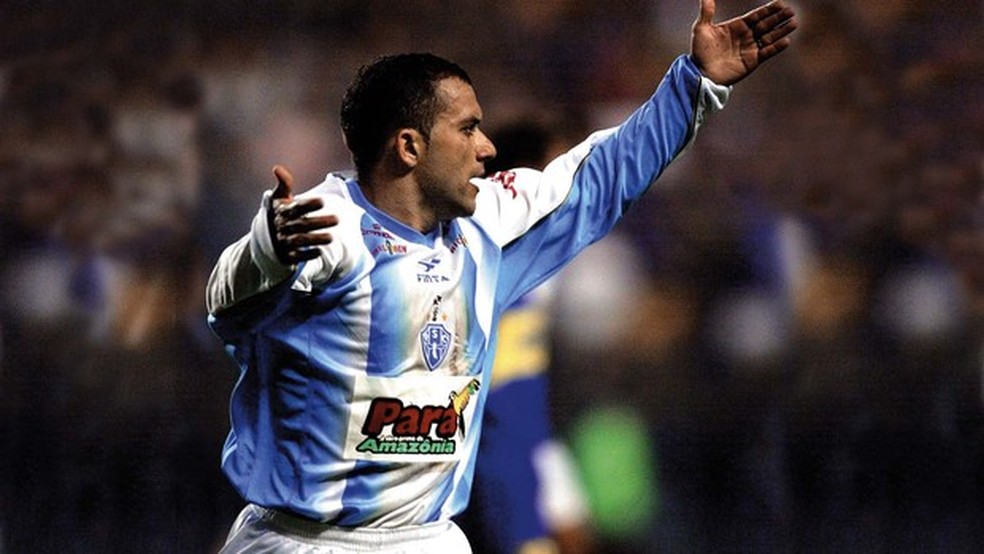 Iarley foi autor do gol histÃ³rico do Paysandu sobre o Boca Juniors, na La Bombonera, pela Copa Libertadores de 2003 (Foto: Daniel Garcia/AFP)