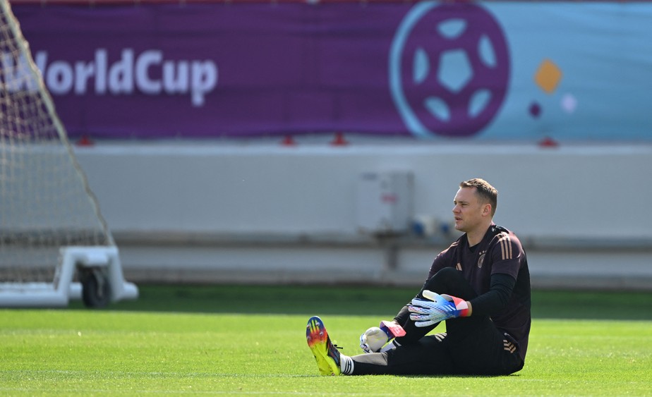O goleiro Neuer, remanescente das Copas de 2014 e 2018, será o titular da Alemanha no Catar
