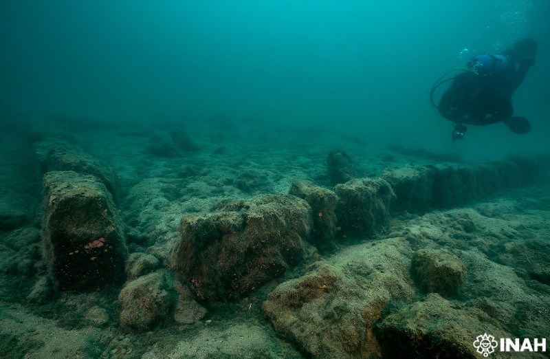 Expedição explora cidade maia submersa em lago na Guatemala (Foto: Divulgação/ INAH México)