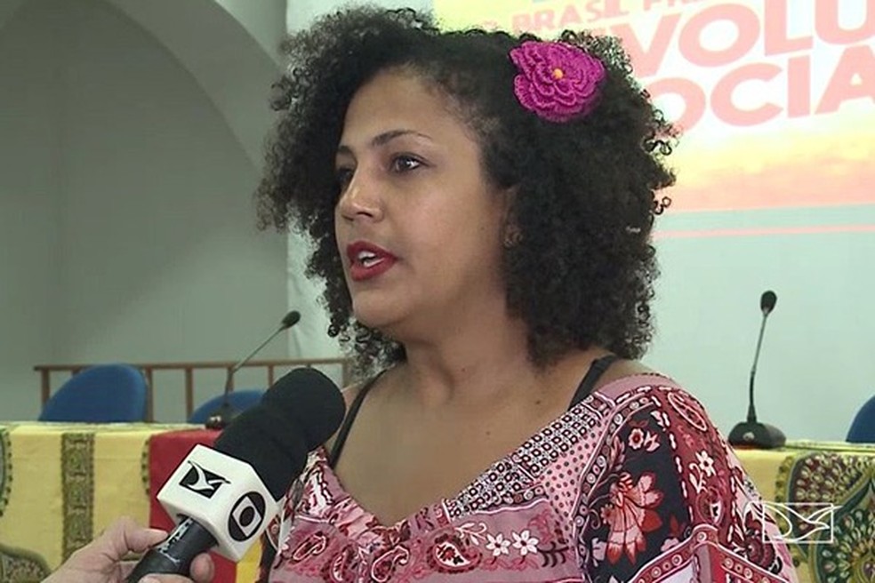 Preta Lú está na disputa por uma vaga ao Senado pelo PSTU — Foto: Reprodução / TV Mirante