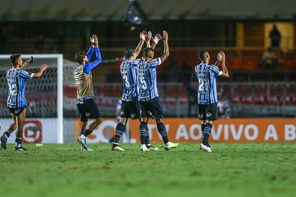 Grêmio empatou com o São Paulo no Morumbi — Foto: Lucas Uebel/Grêmio
