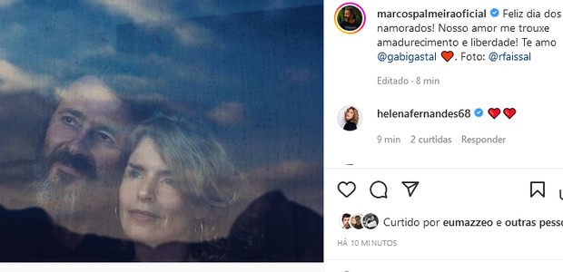 Marcos Palmeira e a mulher, Gabriela Gastal (Foto: Reprodução/Instagram)