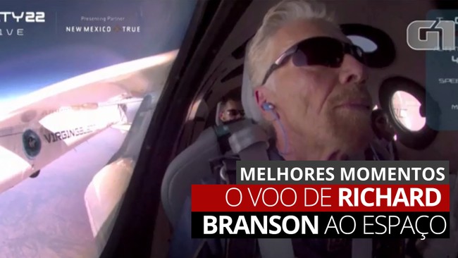 VÍDEO: Veja os melhores momentos do voo de Richard Branson ao espaço