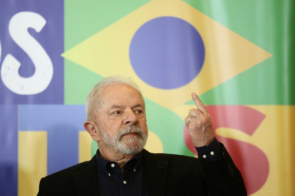Lula durante evento de campanha em São Paulo. — Foto: REUTERS/Carla Carniel