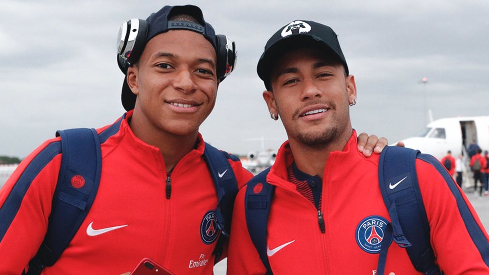 Mbappé, em conversa com Neymar: "Lhe desejei um bom Mundial. Mas que não ganhe" (Foto: Divulgação/PSG)