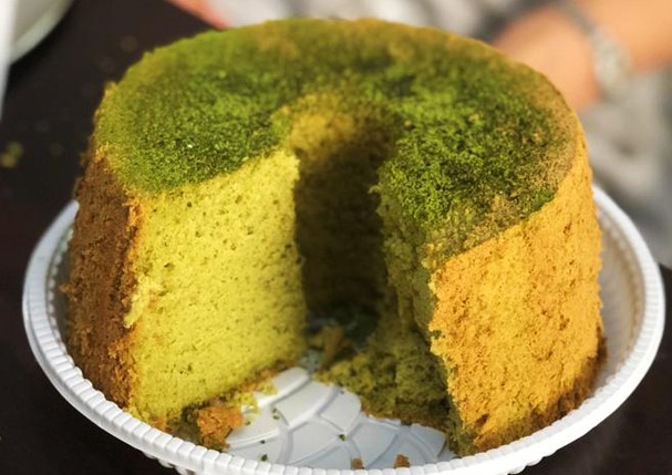 Chiffon cake de matchá da Vivianne Wakuda (Foto: Anita Porfirio)