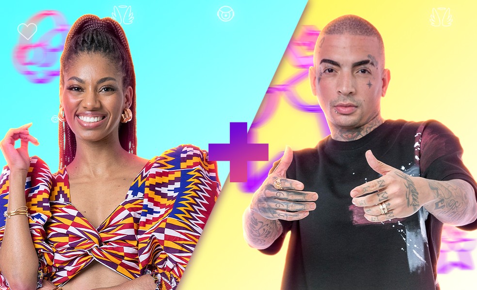 Tina e MC Guimê formam dupla no BBB 23 — Foto: Globo