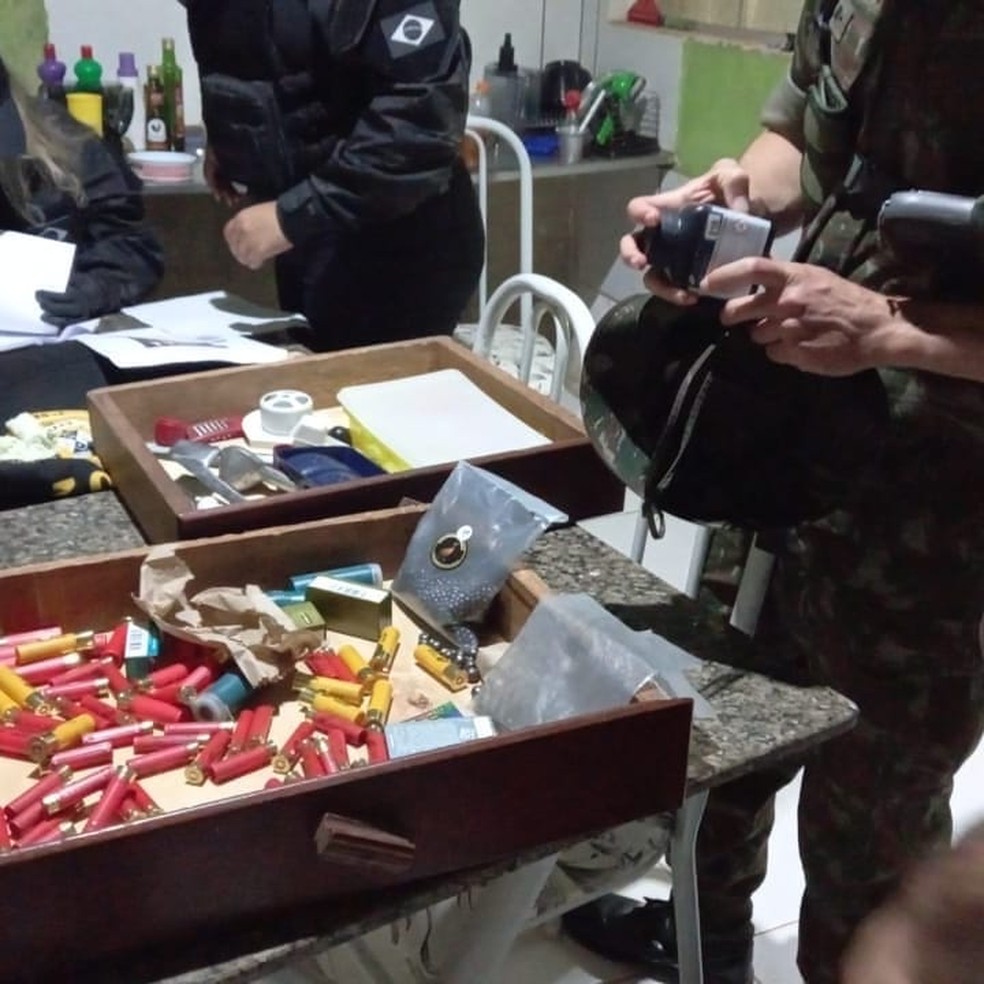 Centenas de munições foram apreendidas pelos agentes em Rondônia — Foto: PC-RO/Reprodução