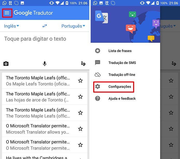 Google Tradutor agora tem função que traduz sem trocar de aplicativo (Foto: Reprodução/Elson de Souza)