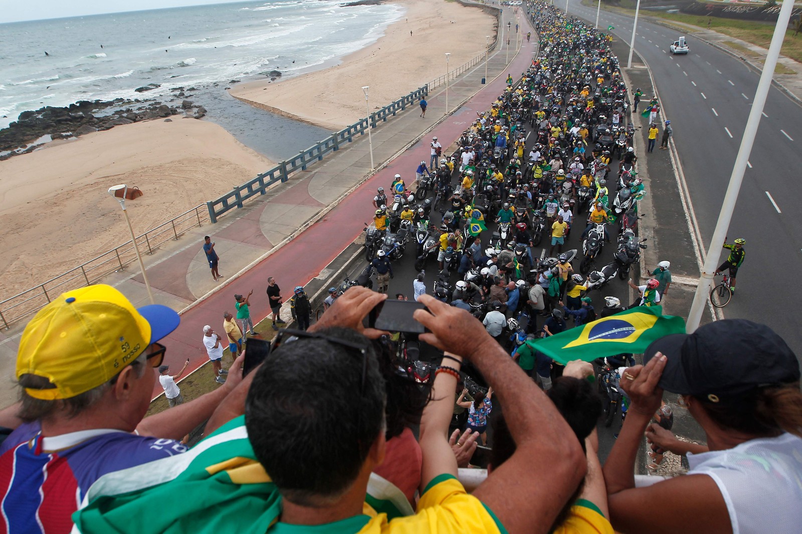 Bolsonaristas buscaram enaltecer participação em motociata em Salvador - Foto: Arisson Marinho/AFP/02-07-2022