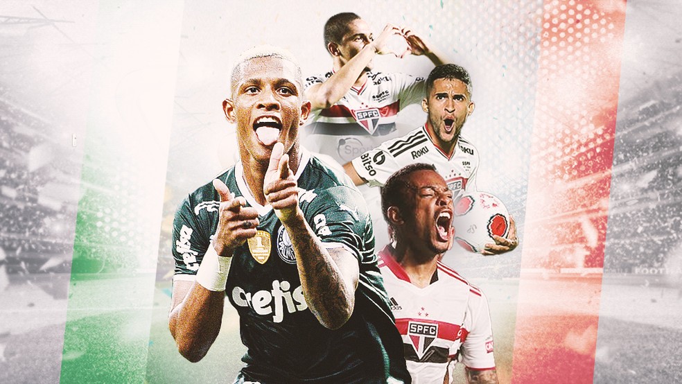 Academia ou Cotia? Palmeiras só tem um garoto titular, e São Paulo aposta em nova safra — Foto: ge
