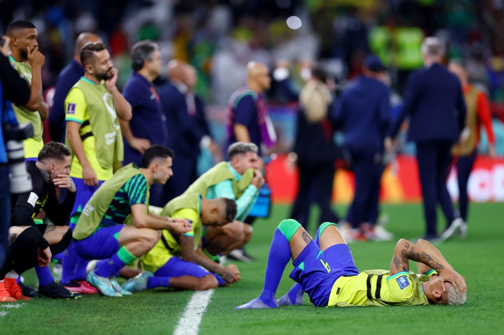 Brasil sofre com a derrota para a Croácia pelas quartas de final da Copa do Mundo 2022 — Foto: REUTERS/Matthew Childs