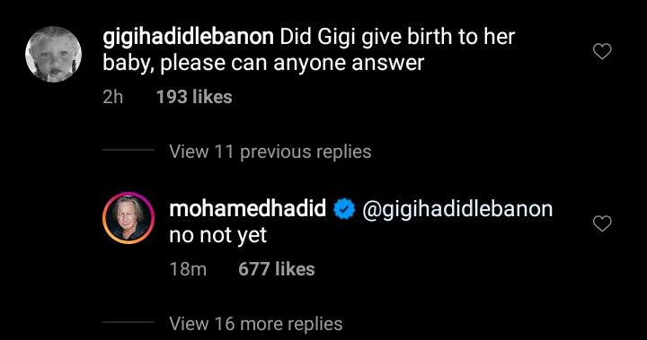 Pai de Gigi Hadid nega nascimento de neta (Foto: Reprodução/Instagram)