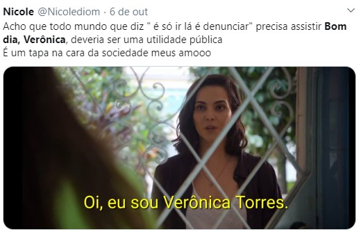 Série Bom Dia, Verônica levanta discussões sobre violência contra a mulher no Brasil (Foto: Reprodução: Twitter)