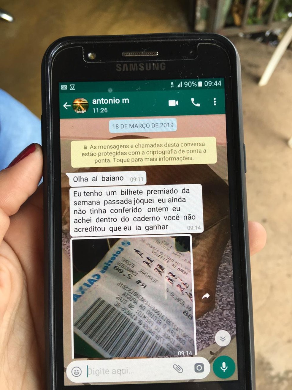 Mensagem de WhatsApp enviada por suspeito de feminicídio para o patrão, no DF, antes de desaparecer — Foto: Polícia Civil/ Divulgação