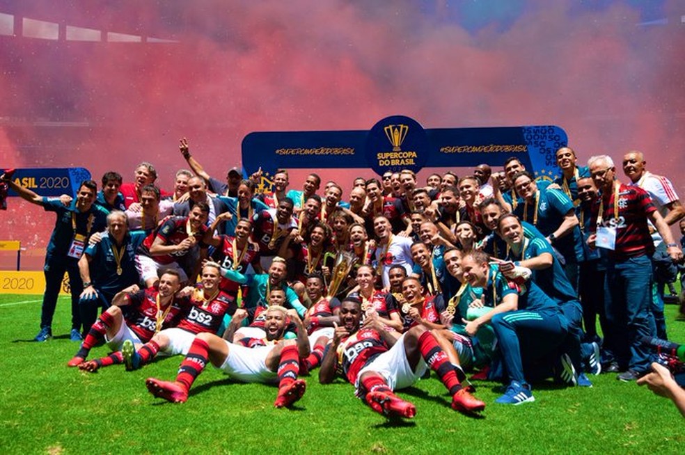 Flamengo é campeão da Supercopa — Foto: Alexandre Vidal / CRF