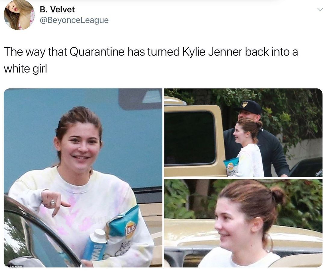 Kylie Jenner surpreende fãs ao ser clicada sem maquiagem durante quarentena (Foto: Reprodução/ Instagram)
