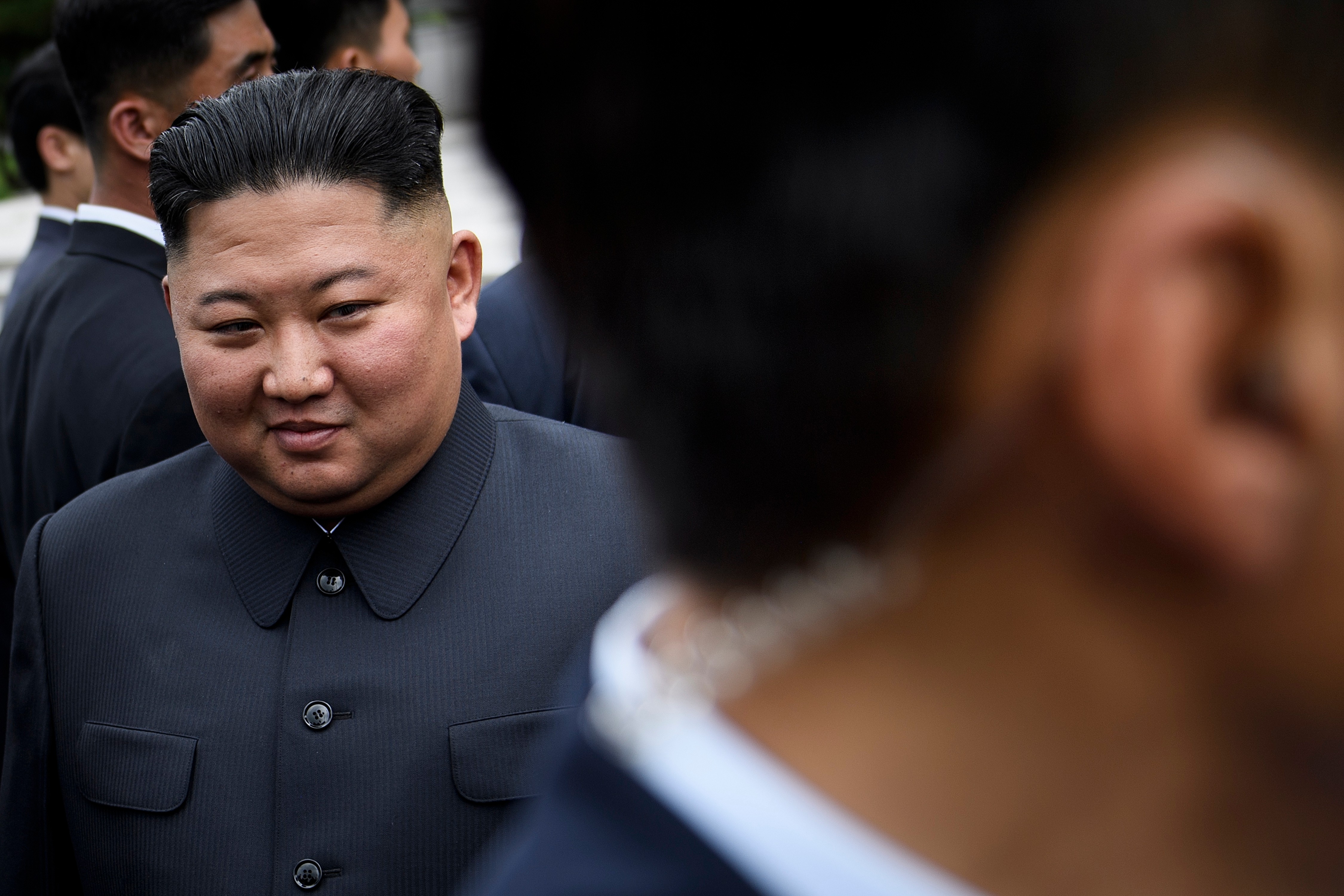 Aqui, Kim Jong-un aparece em evento realizado em 2019 (Foto: GETTY IMAGES)