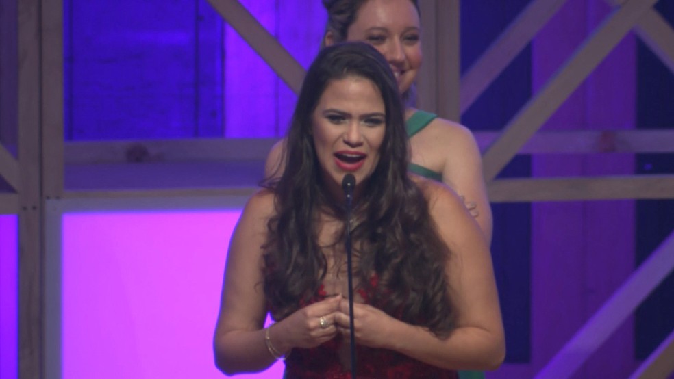 Patrícia Barreto, de Nova Cruz (RN) foi uma das dez vencedoras e vencedores do Prêmio Educador Nota 10 de 2019 — Foto: Reprodução/TV Globo