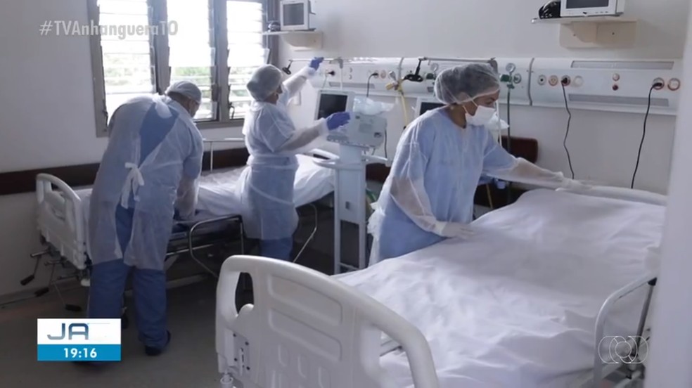 Tocantins tem 464 pacientes internados com a Covid-19 — Foto: Reprodução/TV Anhanguera