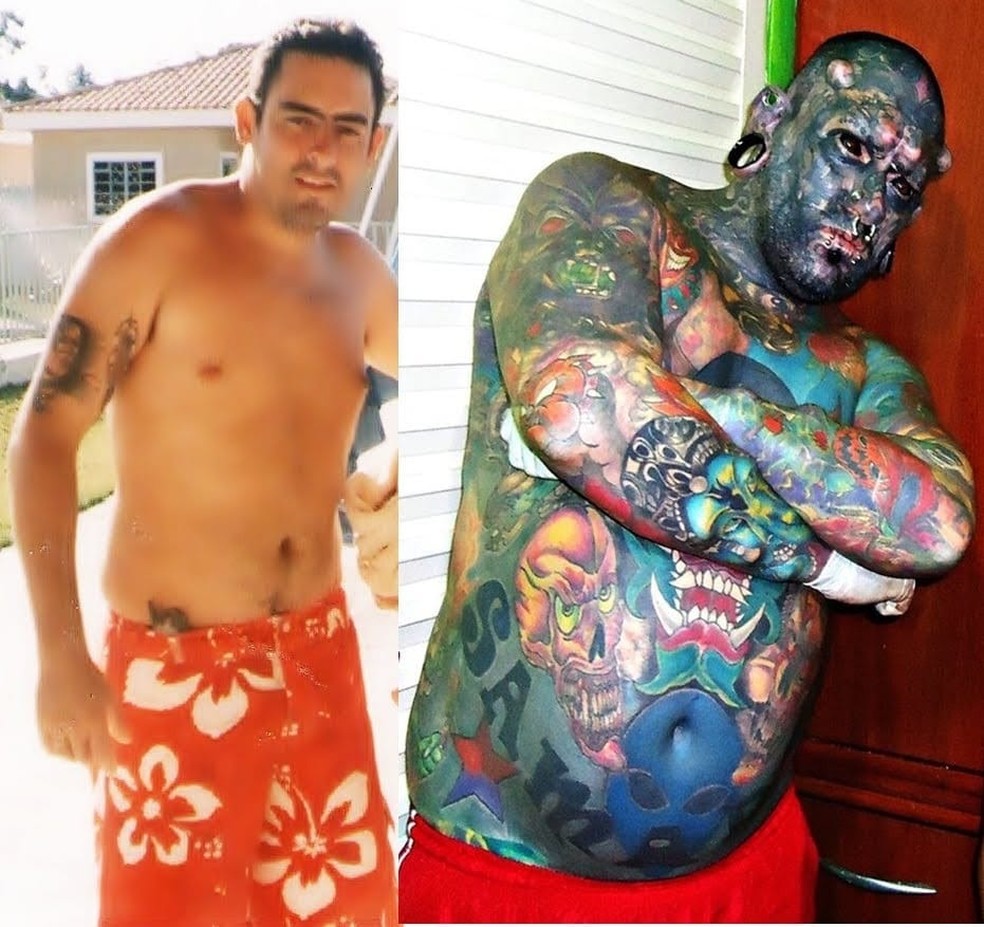 Antes de ser tatuador, Fernando era soldador em Tatuí — Foto: Fernando Franco/Arquivo pessoal