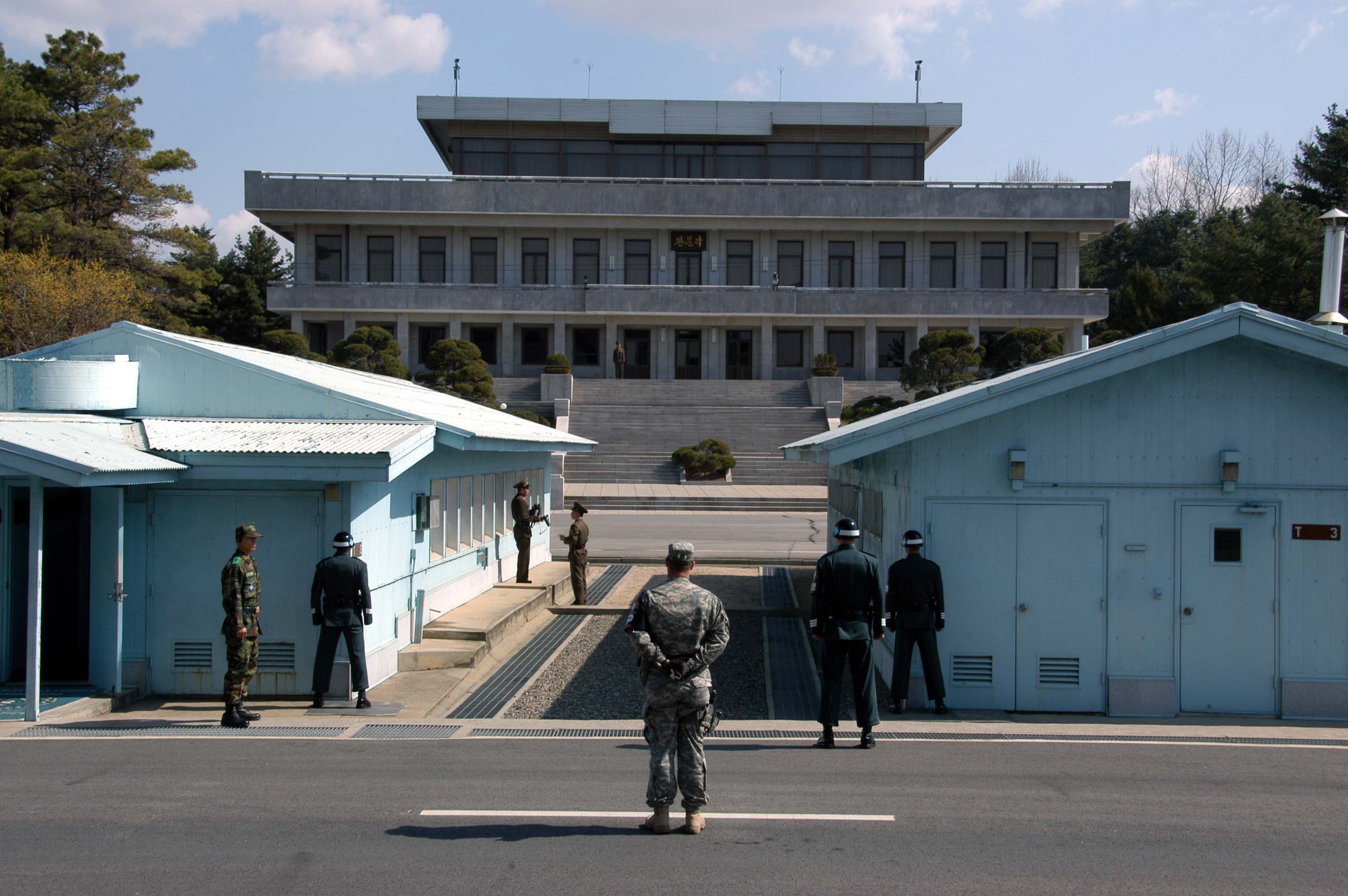 Uma base na zona desmilitarizada, parte da fronteira entre a Coreia do Sul e a Coreia do Norte (Foto: Wikimedia Commons)