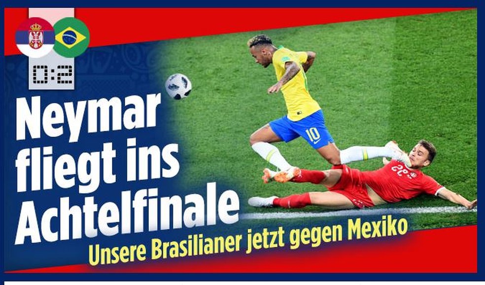 Bild Brasil x Sérvia (Foto: Reprodução)