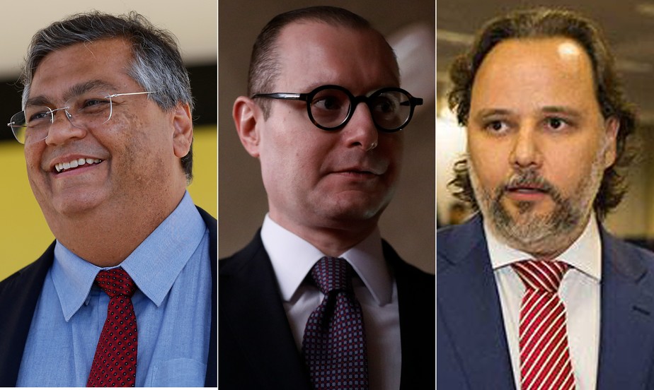 O senador eleito Flávio Dino, o advogado de Lula Cristiano Zanin e o advogado e coordenador do grupo Prerrogativas, Marco Aurélio Carvalho, são integrantes do Núcleo de Justiça da equipe de transição